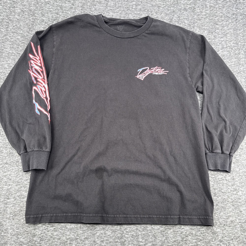 1997 JOHN GALT DAYTONA BEACH 97 MOTOR CYCLE WEEK LONG SLEEVE MEN SIZE L (21×29)