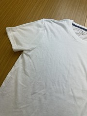 Lucky Brand Crewneck Ribbed Collar Side Slip Hem Short Sleeve White Tee Small