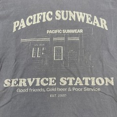 Pacific Sunwear Service Station PacSun heavyweight t-shirt mens M Blue