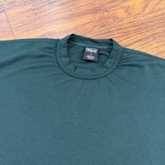 VINTAGE Patagonia Shrit Men XL Green Capilene Long Sleeve Breathable Made in USA