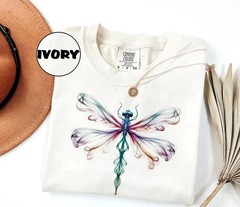 Boho Dragonfly Shirt Watercolor Nature Graphic Tee Artistic Aesthetic Gift