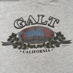 Vintage 80s Galt California Shirt Mens X Ringer Globe Tourist Mountain