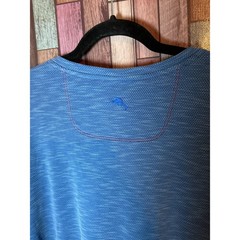 Tommy Bahama IslandZone BlueT-shirt V-neck Design Textured Fabric Men’s XXXL