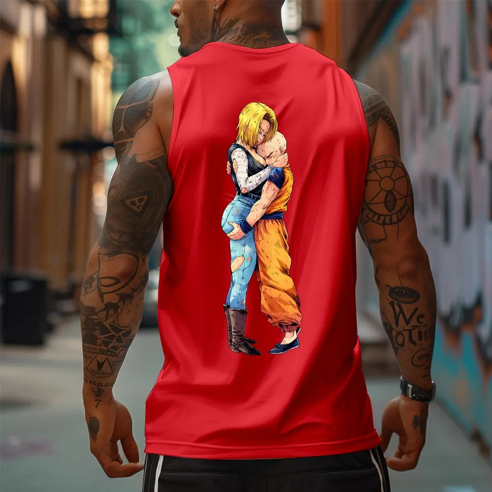 90s Graphic Sleeveless T Shirt Men Vest Streetwear Outfits Men Vacation Outfit