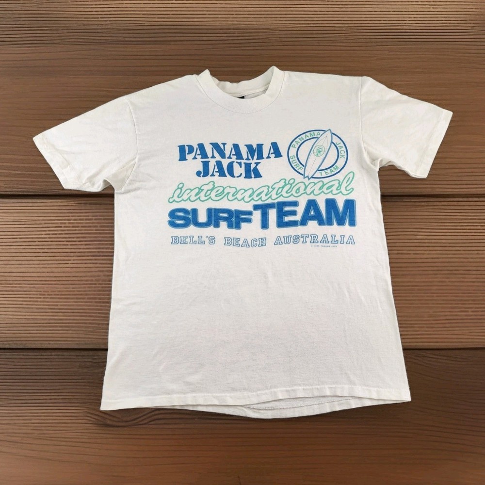VINTAGE Panama Jack Shirt Mens Medium Surf Team Bell’s Beach AUS 80s Adult A36