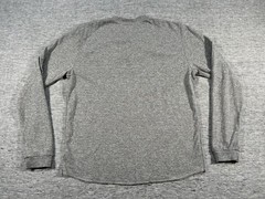 Marine Layer Henley Shirt Mens Medium Grey Stretch Long Sleeve Casual Pullover