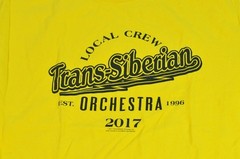 Trans-Siberian Orchestra Local Crew 2017 Yellow Concert Tour Band Shirt XL
