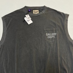 Gallery Dept Augi Sleeveless Tee Vintage Black Mens Medium Pocket NWT