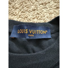 Louis Vuitton Mens Black Monogram Cuff Logo T-Shirt RM242MQ Z34 HRN42W Small