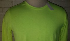 Men’s Athletic Works Bright Yellow Long Sleeve Crew Driworks Crew T-Shirt Top