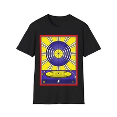 Vinyl Album Stained Glass T-Shirt, Music Graphic Tee, Regular Fit Top