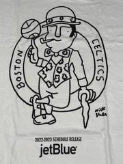 Boston Celtics Nick Shea Art T Shirt Mens XL White 2022 NBA Schedule