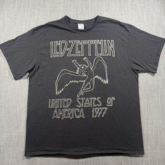 Led Zeppelin Shirt Mens XL Black 2011 United States Of America 1977