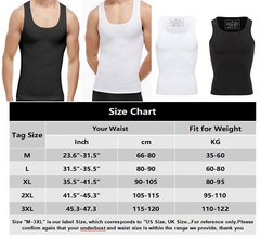 Men Compression Shirts Slimming Body Shaper Vest Tank Tops Abdomen Gynecomastia
