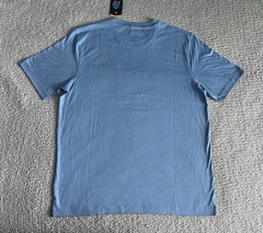 Greg Norman T Shirt Men’s Medium Light Blue Pocket Tee Relaxed Fit Short Sleeve