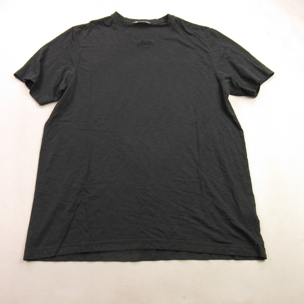 Travis Mathew Shirt Mens XL Short Sleeve V Neck Black Lightweight