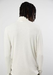 Joseph Waffle Turtleneck S-XL Mens Ivory Black Long Sleeve Standard Cloth New