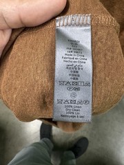John Varvatos Men’s XL Solid Brown Linen Knit Crew Neck Short Sleeve T-Shirt