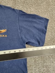 VINTAGE Alaska Eagle Shirt Mens Medium Embroidered 90s Single Stitch Adult A26