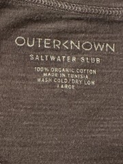 Outerknown Saltwater Slub T Shirt Mens L Brown Pocket Tee 100% Organic Cotton