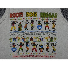 Hanes Tank Top Mens XL Gray Roots Rock Reggae Lobster Jost Van Dyke BVI