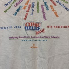 COMIC RELIEF (2006) Official 20th Anniversary Full Line-Up T-Shirt Size XL