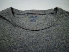 Polo Ralph Lauren T-Shirt Men L Custom Fit Gray Black Pony Crew Long Sleeve
