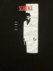 Scarface The World Is Yours T Shirt Mens 3XL Black Tony Montana Movie Hybrid Tee