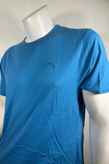 Tommy Bahama Short Sleeve Teal Blue Cotton T-shirt Medium Soft Feel Loose Fit