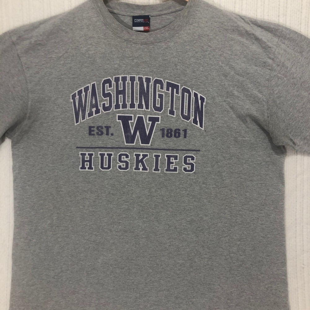 Washington Huskies T-Shirt College Graphic Tee Campus One Men’s Size 2XL