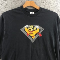 Aaa Shirt Top Mens XL Black Cotton Long Sleeve Graphic Print Crew Neck Pullover