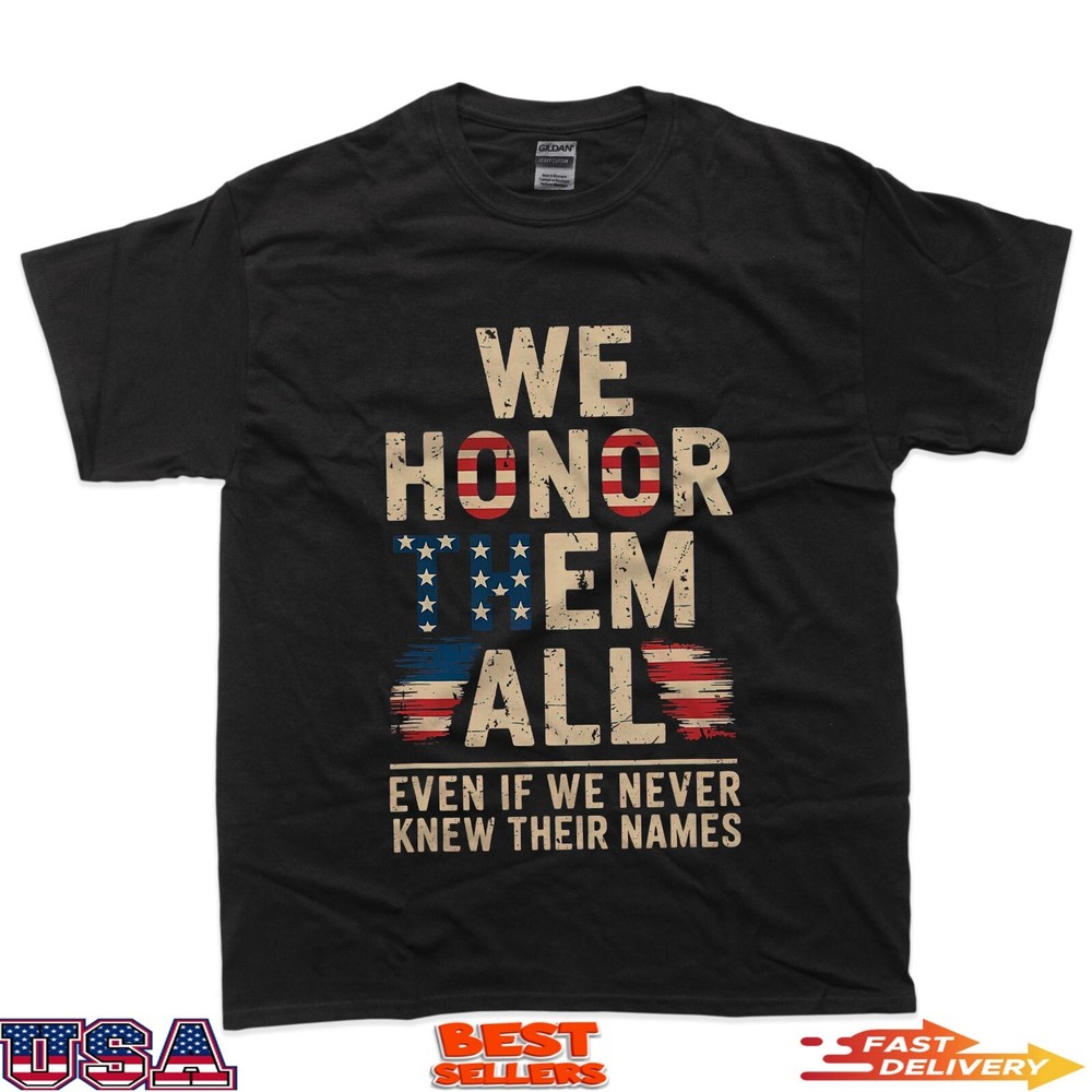 Memorial Day Honor Fallen Heroes Military Boots Dog Tags T-Shirt