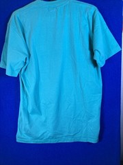Vtg 90s Student Machine Graphic Tee Art Deco Lady Floral Hat Teal 100% cotton