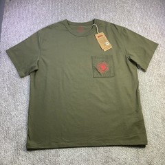 Fjallraven Logo Pocket T-Shirt Mens Laurel Green Organic Cotton Tee Size L NWT