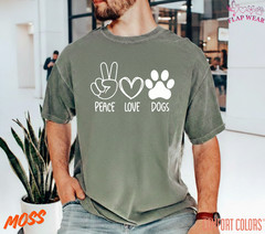 Unisex Peace Love Dogs T SHIRT,T shirt women,T shirt men,T shirt vintage Mom Dad