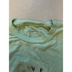 Quiksilver Mens Graphic T-Shirt Lime Green Short Sleeve Logo Tee Size Large