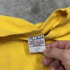 Vintage Pluma Shirt Mens Extra Large Yellow Heavyweight Made in USA 90s Crewneck