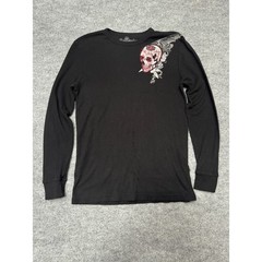 Armored Saint Skull Graphic Thermal Shirt XL Black Waffle Long Sleeve
