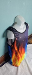 Lidipas Novelty Shirt Graphic Tank Top 3D Printed Men’s Size Large L Colorful