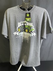 John Deere This Is My Ride Tractor Graphic T-Shirt XL Gray NWT Licensed