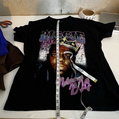 Notorious BIG Black Graphic Tshirt Medium HIp Hop Rap Rapper Big Poppa Retro 90s