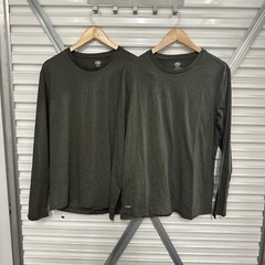 Lot (2) NWT Athletic Works Driworks Quick Dry LS T-Shirt Mens Medium NEW Green