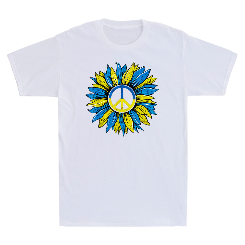 Sunflower Ukrainian Flag shirt I Stand With Ukraine Peace Vintage Men’s T-Shirt