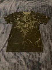 Xtreme Couture Men’s XL Green Skull Graphic Logo Crew Neck Short Sleeve T-Shirt