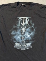 TYR “Hail To The Hammer” Band T-Shirt XL Black Folk Metal Fruit of the Loom