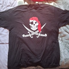 Ann Arbor Pirate Graphic Mens T-Shirts Black Size XL Pirate Print Swords Skull