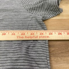 Vince T-Shirt Mens XXL Striped Cotton Blend Minimalist Quiet Luxury Grey White