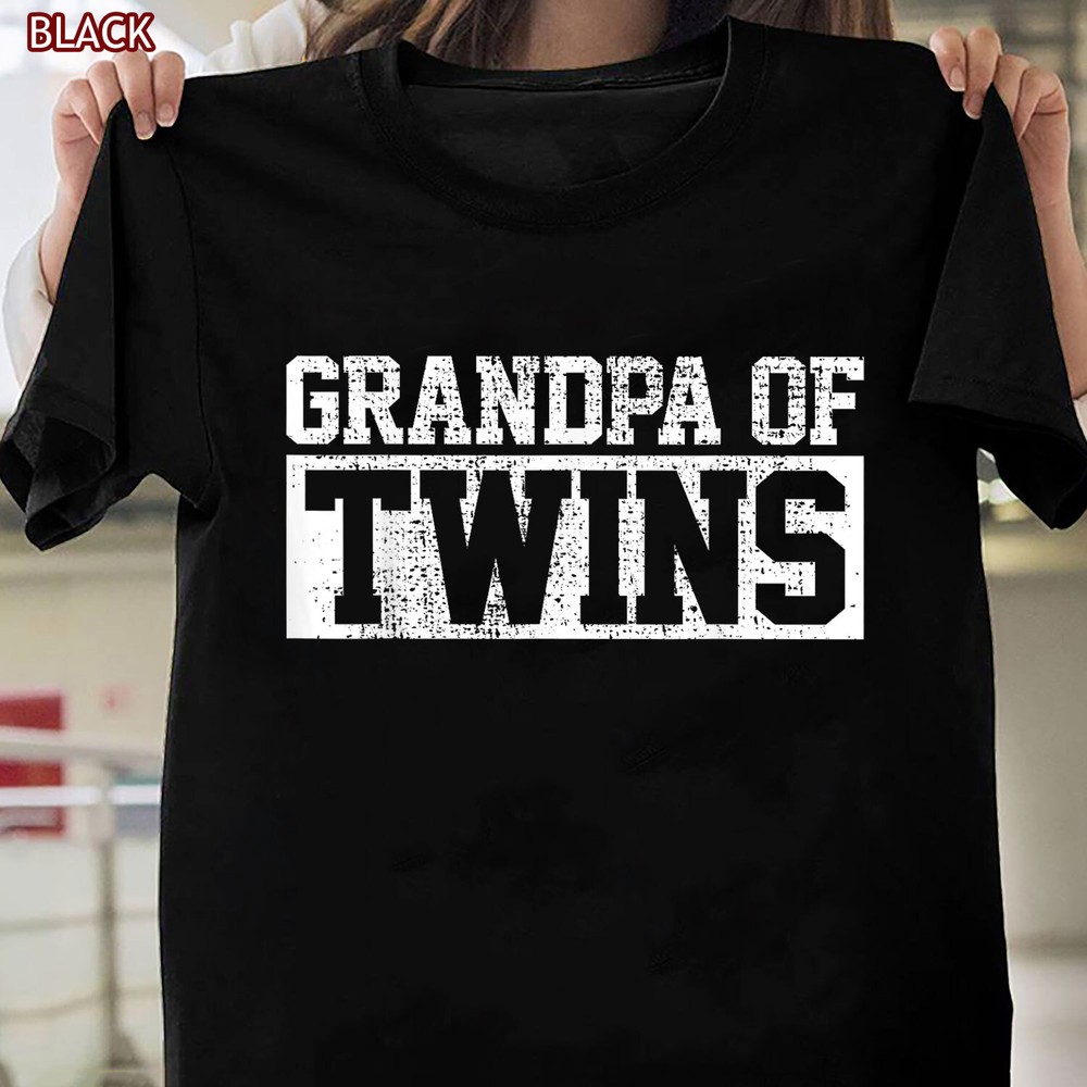 Twins Grandpa Grandfather T-Shirt Special Gift For Men, Dad, Tee Gift
