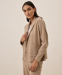 Pact Women’s Airplane Relaxed Blazer XX-Small Sesame Heather Top Outerwear
