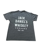 Jack Daniel’s Whiskey Old No. 7 Graphic T-Shirt Gray Size Large 241